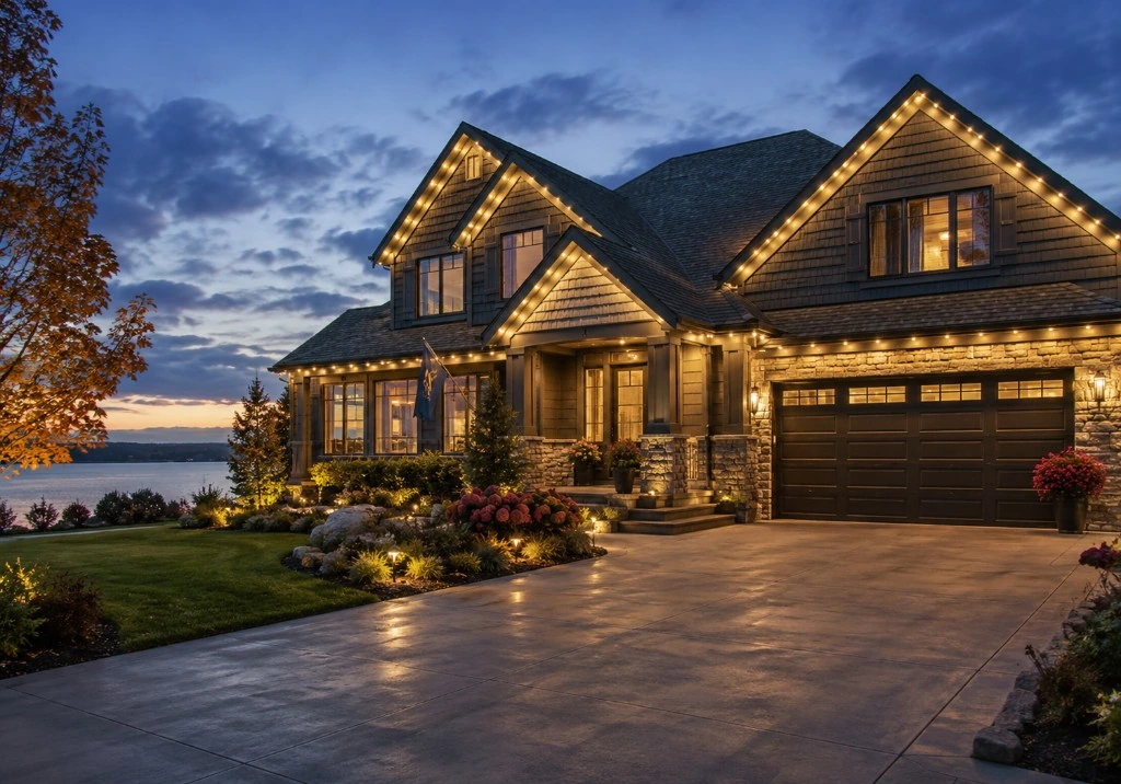 A home lit for a year-round celebration